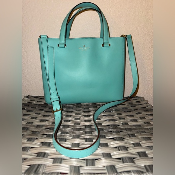 kate spade Handbags - Kate Spade New York Leather Satchel Crossbody Bag – Turquoise Blue